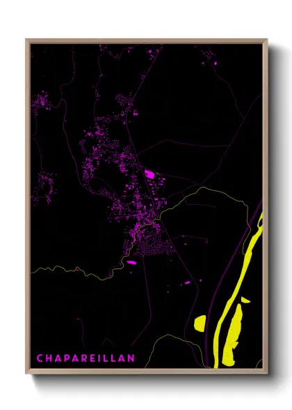Une affiche de carte sur Chapareillan