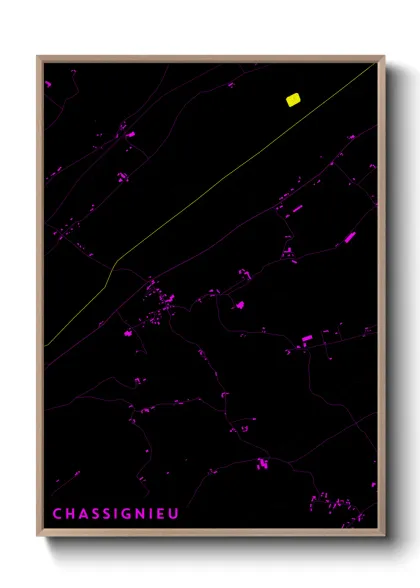 Une affiche de carte sur Chassignieu