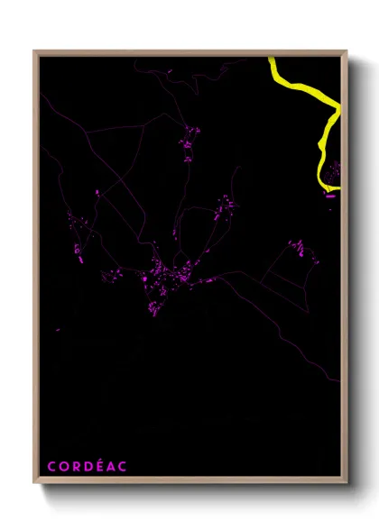 Une affiche de carte sur Cordéac