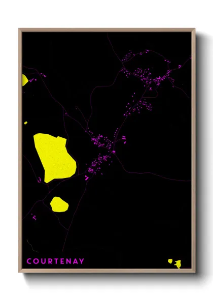 Une affiche de carte sur Courtenay