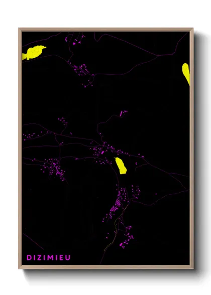 Une affiche de carte sur Dizimieu