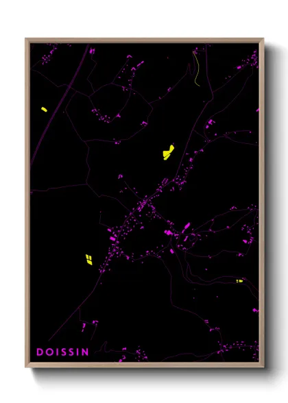 Une affiche de carte sur Doissin