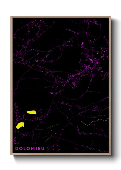 Une affiche de carte sur Dolomieu