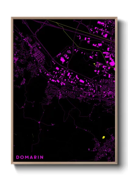 Une affiche de carte sur Domarin