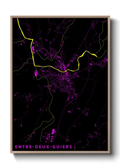 Une affiche de carte sur Entre-Deux-Guiers
