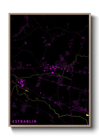 Une affiche de carte sur Estrablin