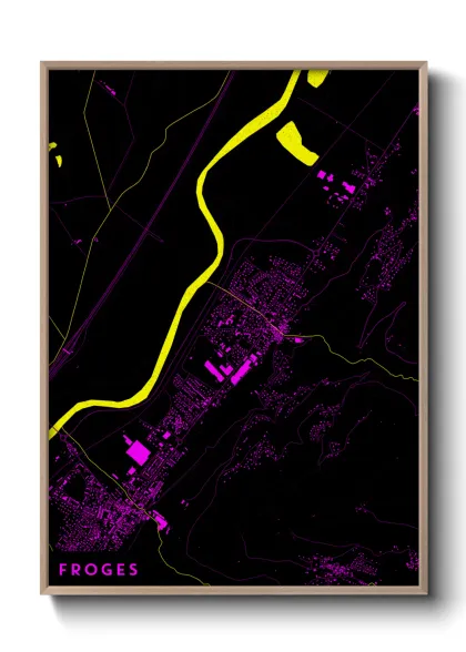 Une affiche de carte sur Froges