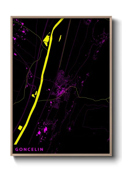 Une affiche de carte sur Goncelin