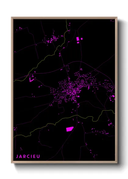 Une affiche de carte sur Jarcieu