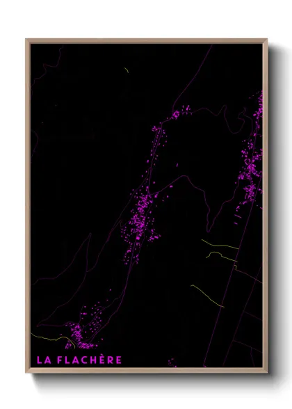 Une affiche de carte sur La Flachère