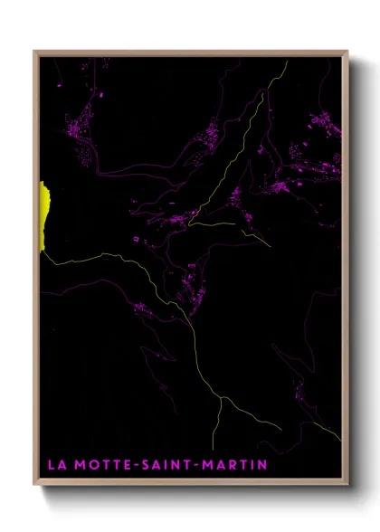 Une affiche de carte sur La Motte-Saint-Martin