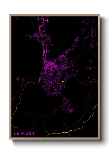 Une affiche de carte sur La Mure