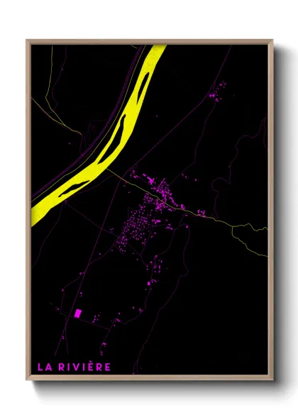Une affiche de carte sur La Rivière