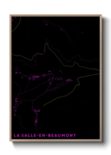 Une affiche de carte sur La Salle-en-Beaumont