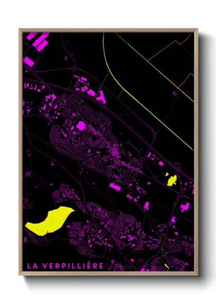 Une affiche de carte sur La Verpillière