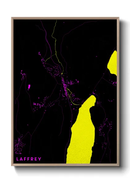 Une affiche de carte sur Laffrey
