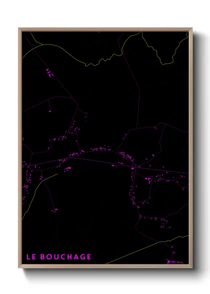 Une affiche de carte sur Le Bouchage