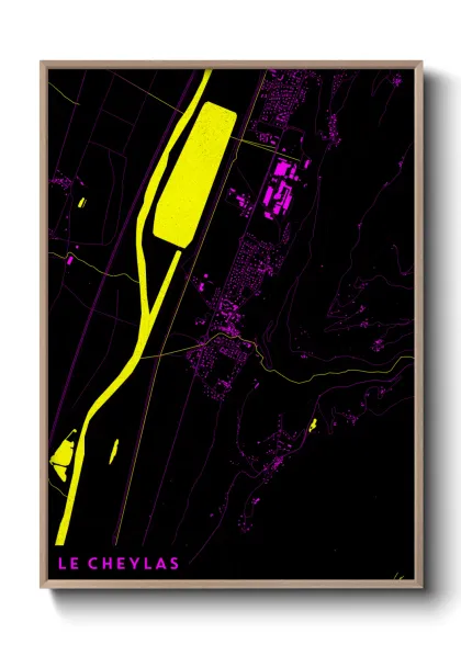 Une affiche de carte sur Le Cheylas