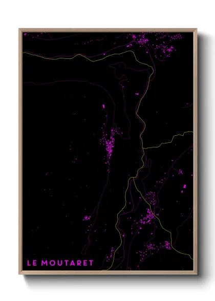 Une affiche de carte sur Le Moutaret
