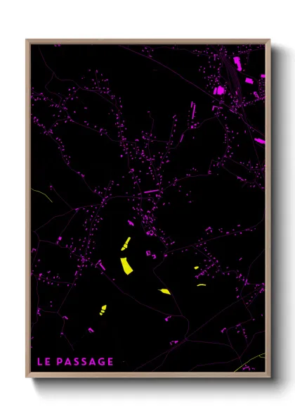 Une affiche de carte sur Le Passage