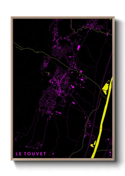 Une affiche de carte sur Le Touvet