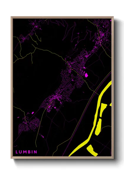 Une affiche de carte sur Lumbin