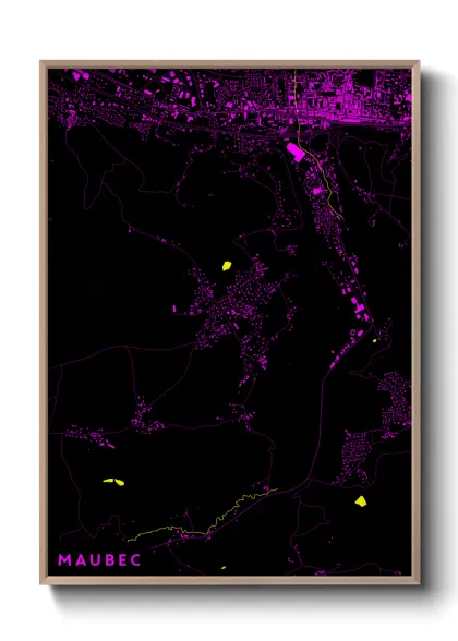 Une affiche de carte sur Maubec