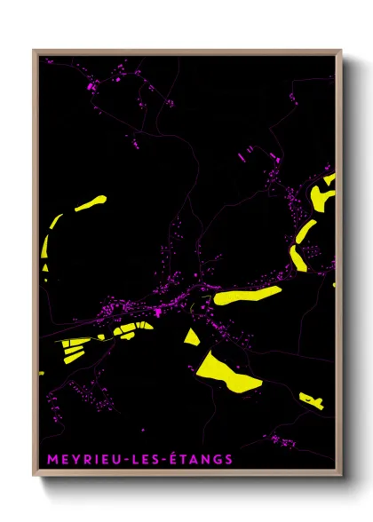 Une affiche de carte sur Meyrieu-les-Étangs