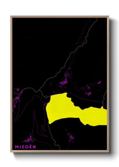 Une affiche de carte sur Mizoën