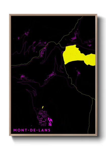 Une affiche de carte sur Mont-de-Lans
