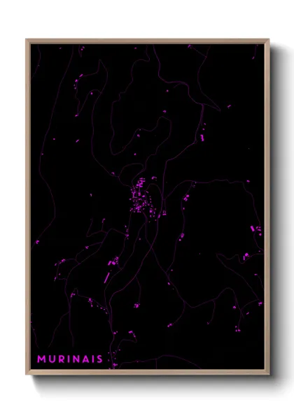 Une affiche de carte sur Murinais