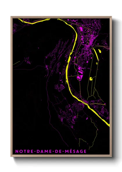 Une affiche de carte sur Notre-Dame-de-Mésage