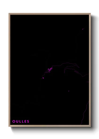 Une affiche de carte sur Oulles