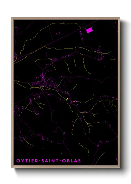 Une affiche de carte sur Oytier-Saint-Oblas