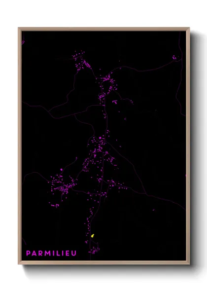 Une affiche de carte sur Parmilieu