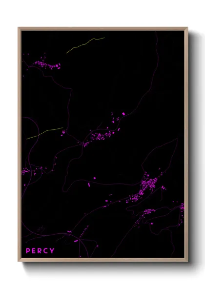 Une affiche de carte sur Percy