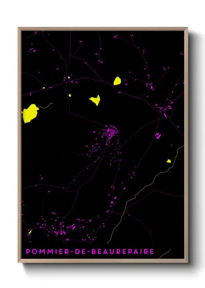 Une affiche de carte sur Pommier-de-Beaurepaire