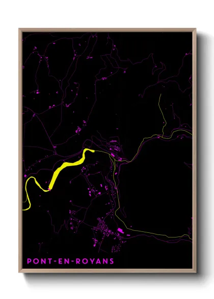 Une affiche de carte sur Pont-en-Royans