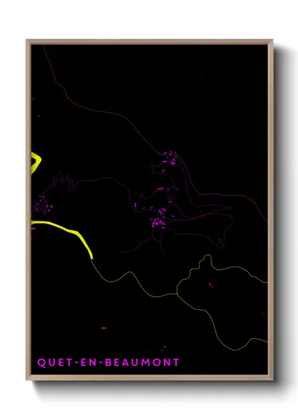 Une affiche de carte sur Quet-en-Beaumont