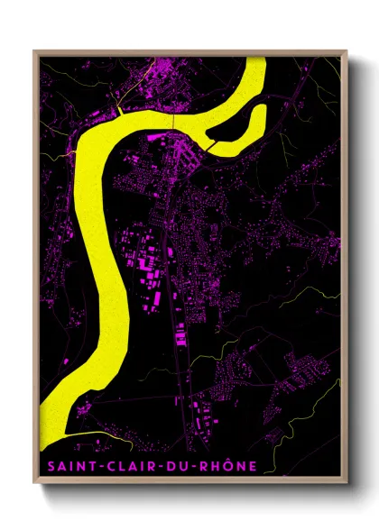 Une affiche de carte sur Saint-Clair-du-Rhône