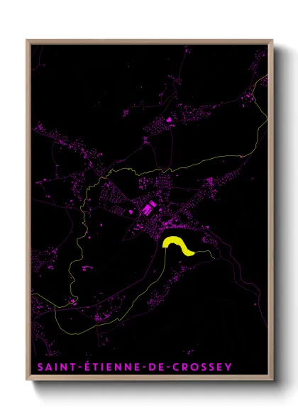 Une affiche de carte sur Saint-Étienne-de-Crossey