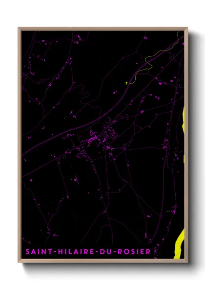 Une affiche de carte sur Saint-Hilaire-du-Rosier