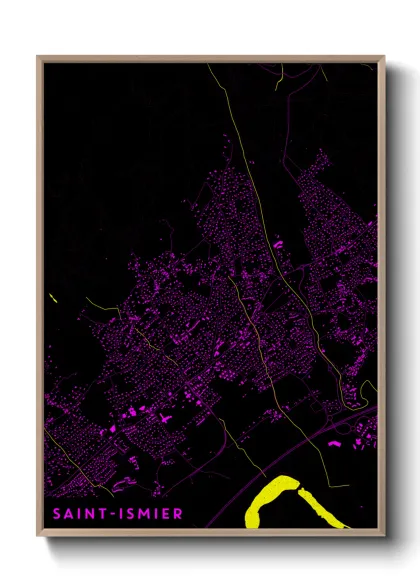 Une affiche de carte sur Saint-Ismier