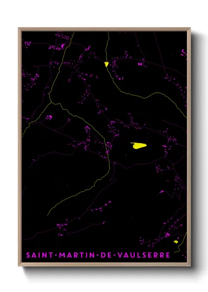 Une affiche de carte sur Saint-Martin-de-Vaulserre