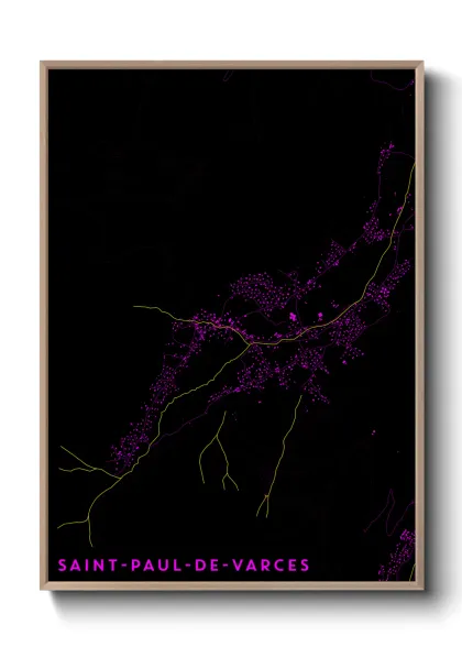Une affiche de carte sur Saint-Paul-de-Varces
