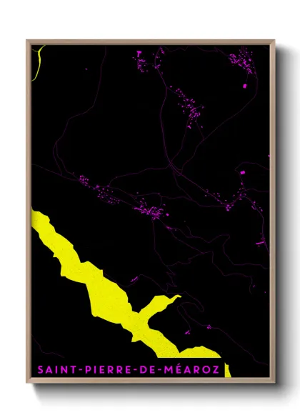 Une affiche de carte sur Saint-Pierre-de-Méaroz
