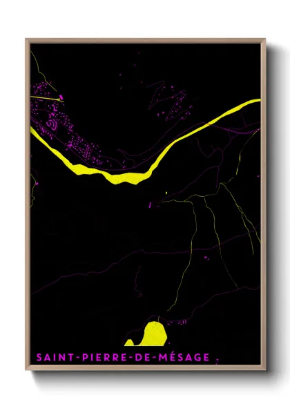 Une affiche de carte sur Saint-Pierre-de-Mésage