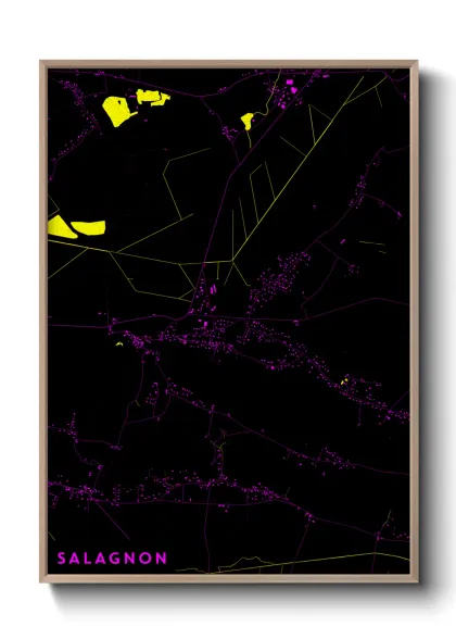 Une affiche de carte sur Salagnon