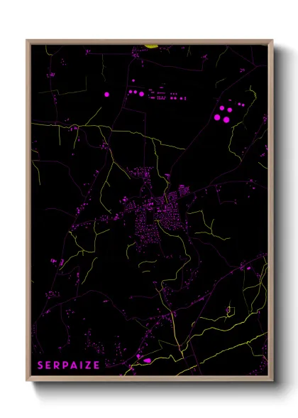 Une affiche de carte sur Serpaize