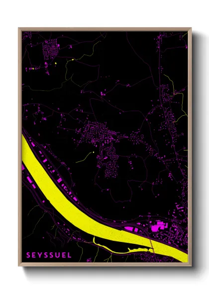 Une affiche de carte sur Seyssuel